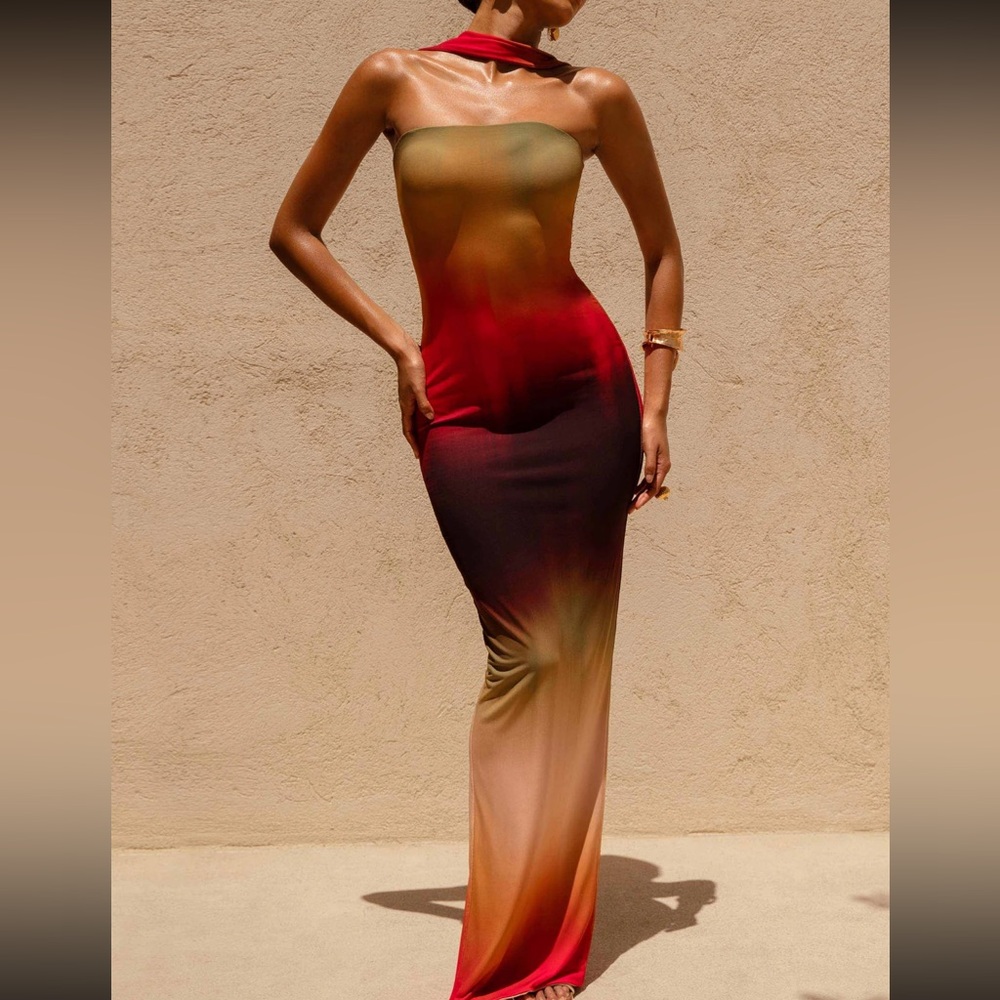 Club London Nobu Maxi Dress